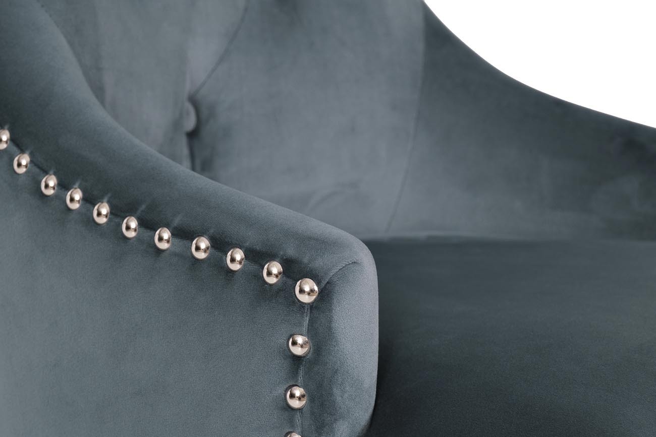 Стул велюровый бирюзовый Garda Decor 236-2K-БИРЮЗА-Riv87