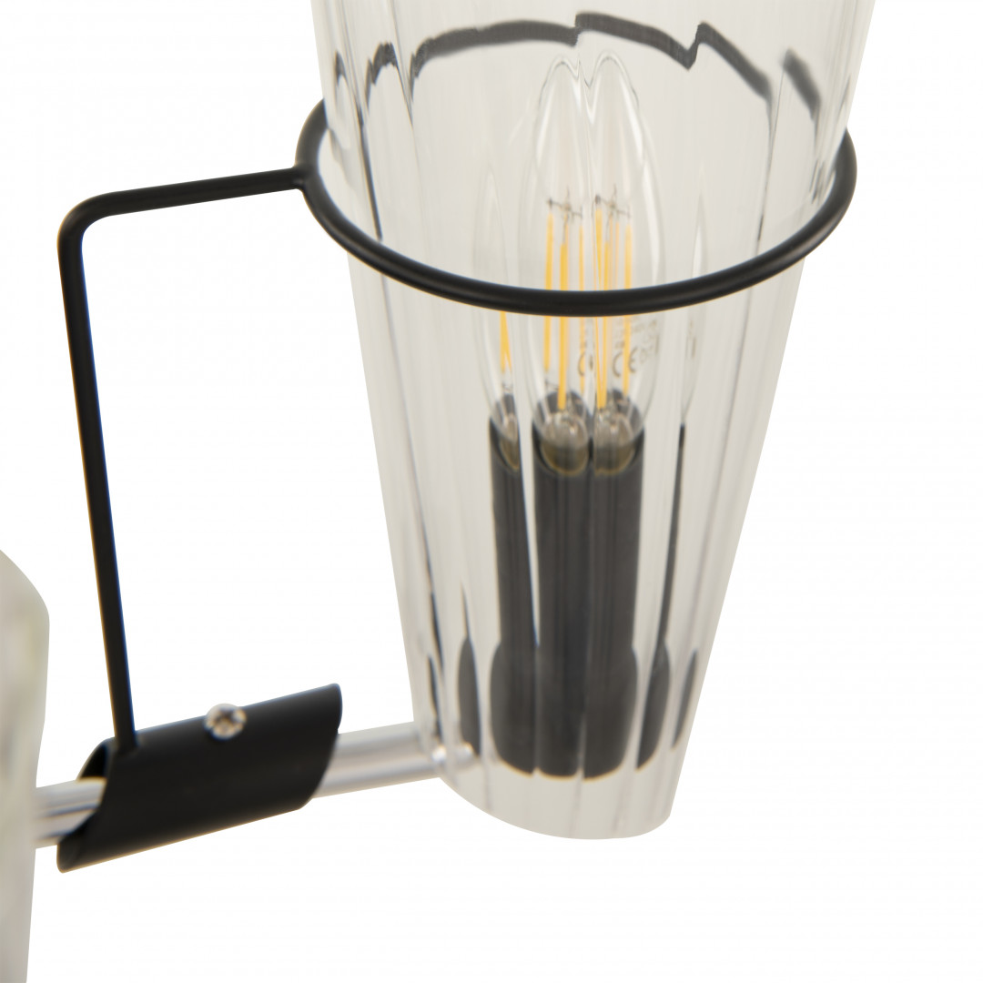 Люстра с плафонами 328107/3 CR.BK Arte Milano