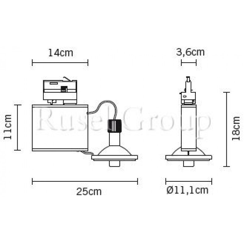 Светильник на шину Fabbian Orbis D70 J07 15 Светильник на шину Fabbian Orbis D70 J07 15