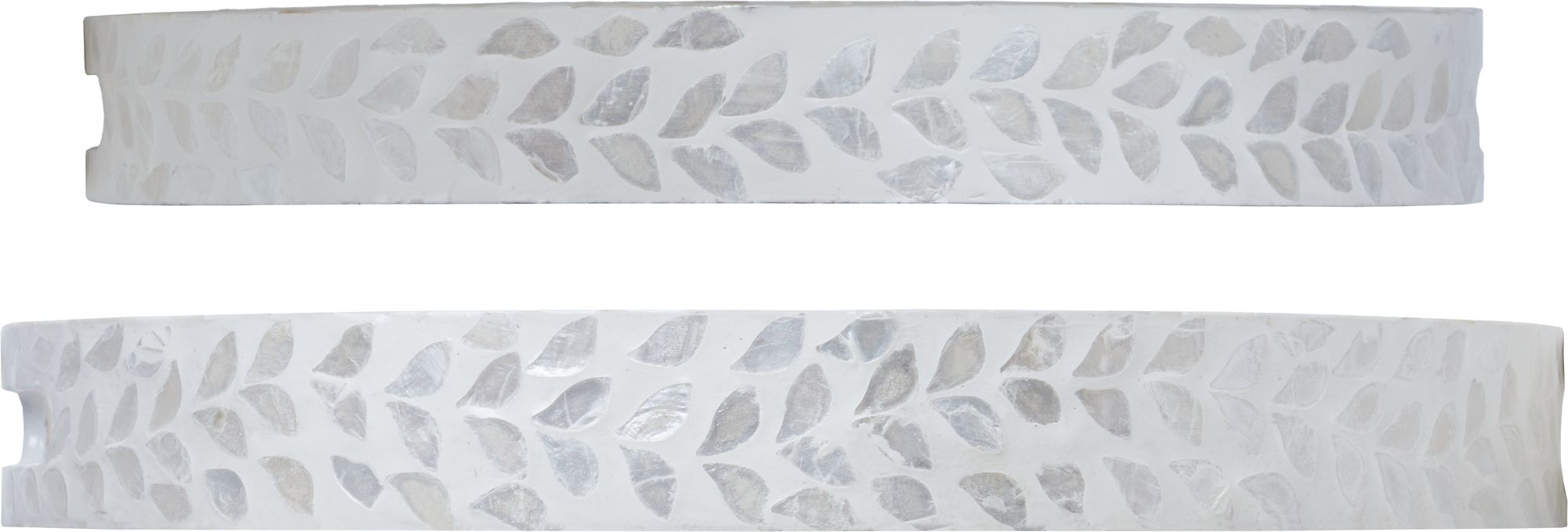 Подносы декоративные с отделкой раковинами устриц, набор Glasar 67-026