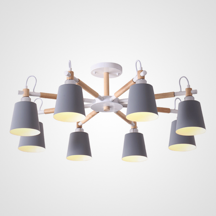 Люстра на штанге VARDA 8 lamps Grey by ImperiumLoft