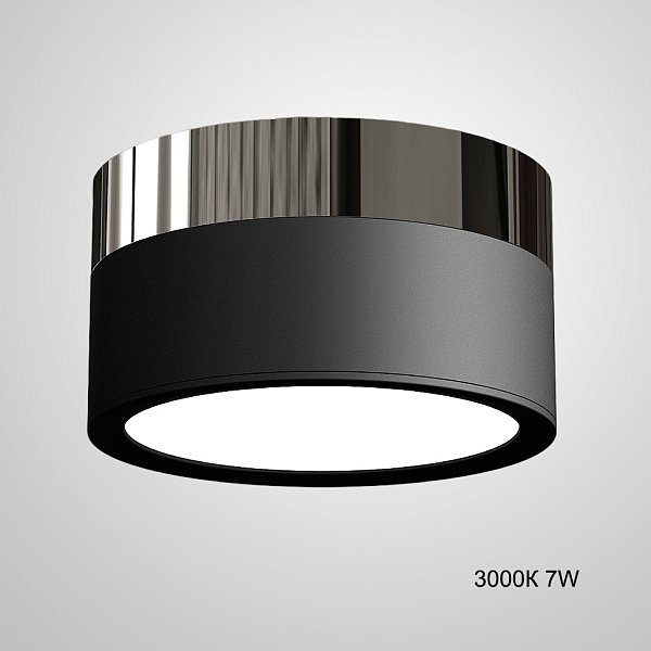 Точечный светильник FOG BRILL D9 Black 3000К 7W by ImperiumLoft