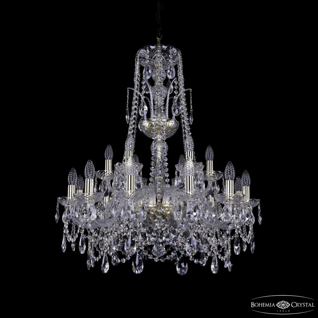 Люстра хрустальная 1411/12+6/240/XL-83 G