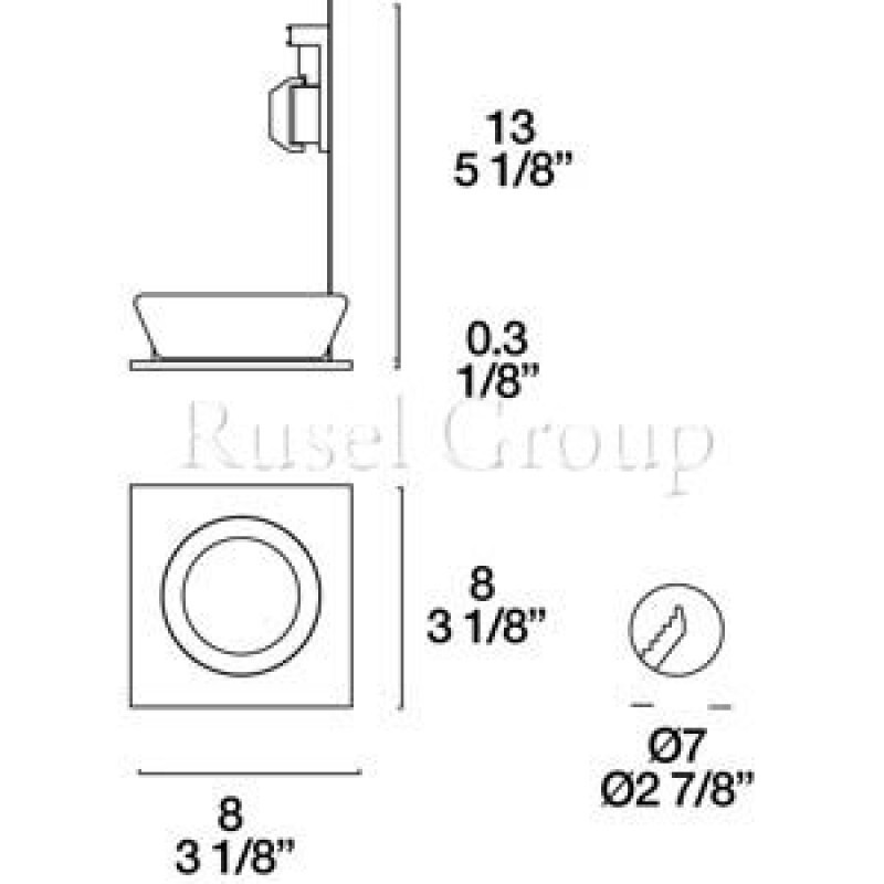 Встраиваемый светильник Leucos SD 802 INCASSO (ITRE)