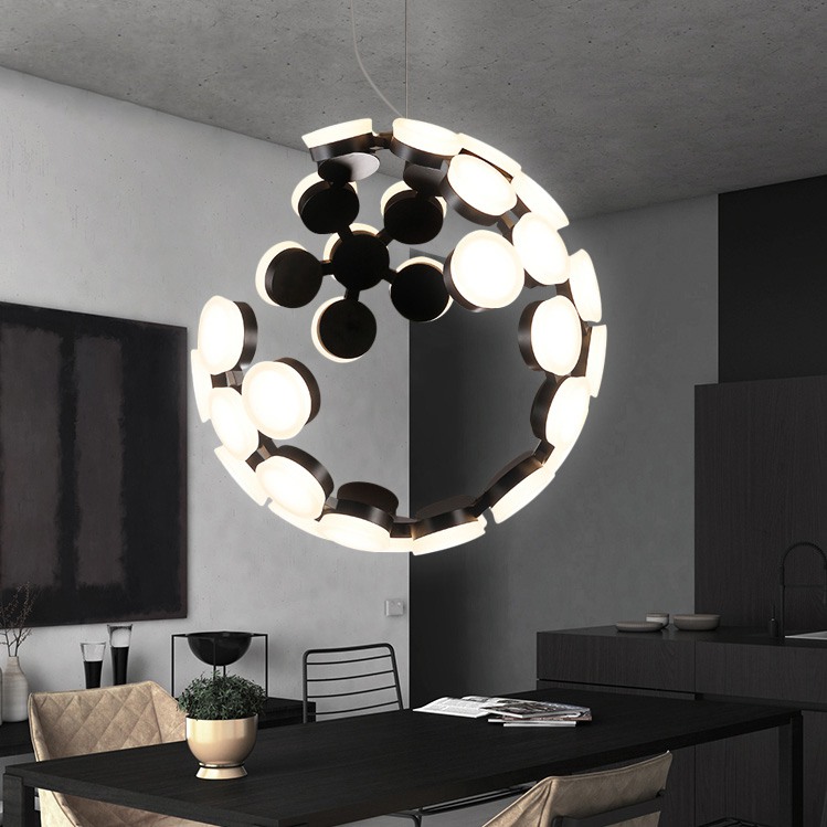 Подвесная люстра LUNA Черный by ImperiumLoft