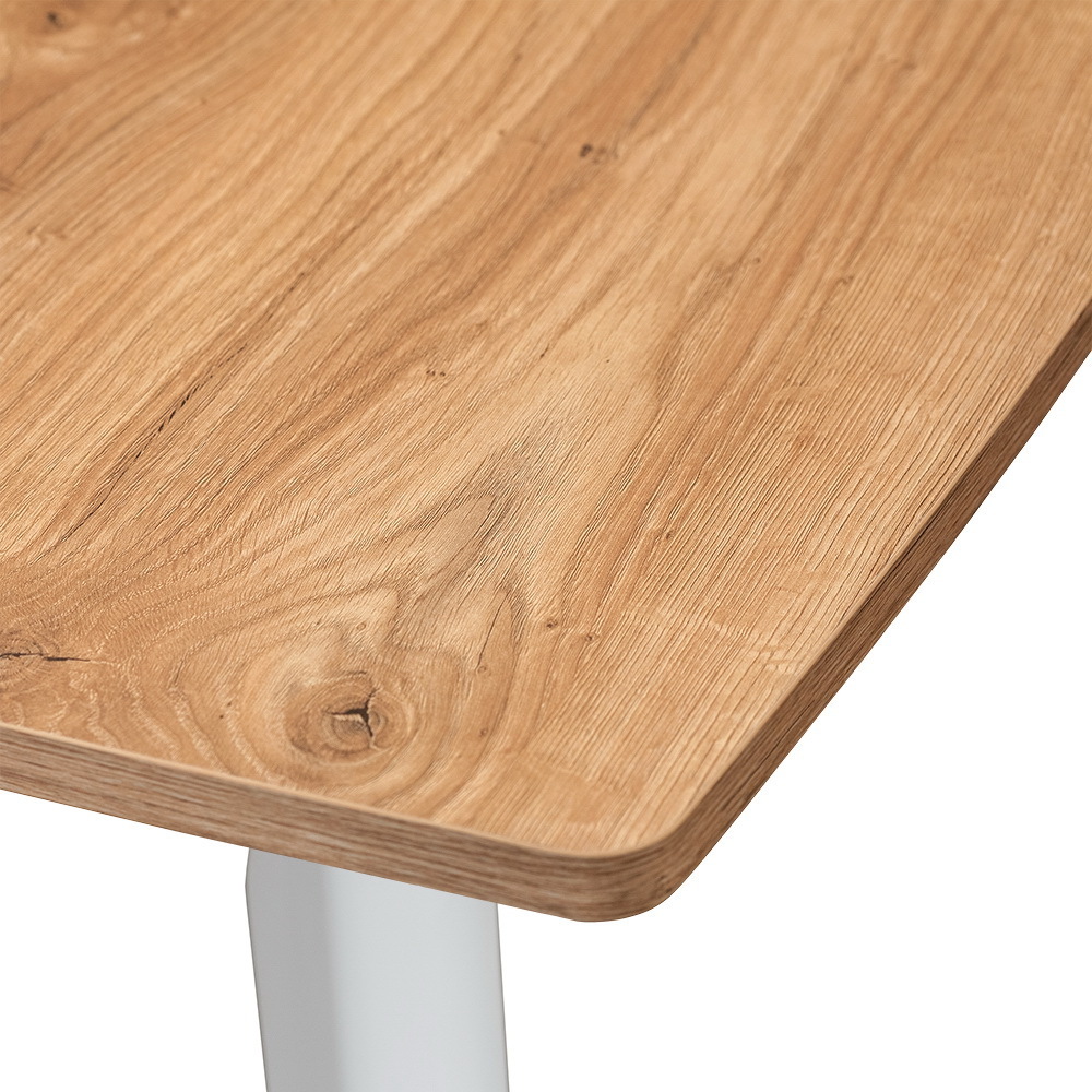 Стол Oslo раскладной 120-160x80x76см, Дуб Навара, белый Bradex Home RF 0336