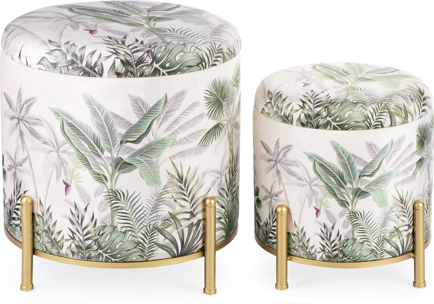 Пуфы с крышкой, набор Glasar 49-235/BM