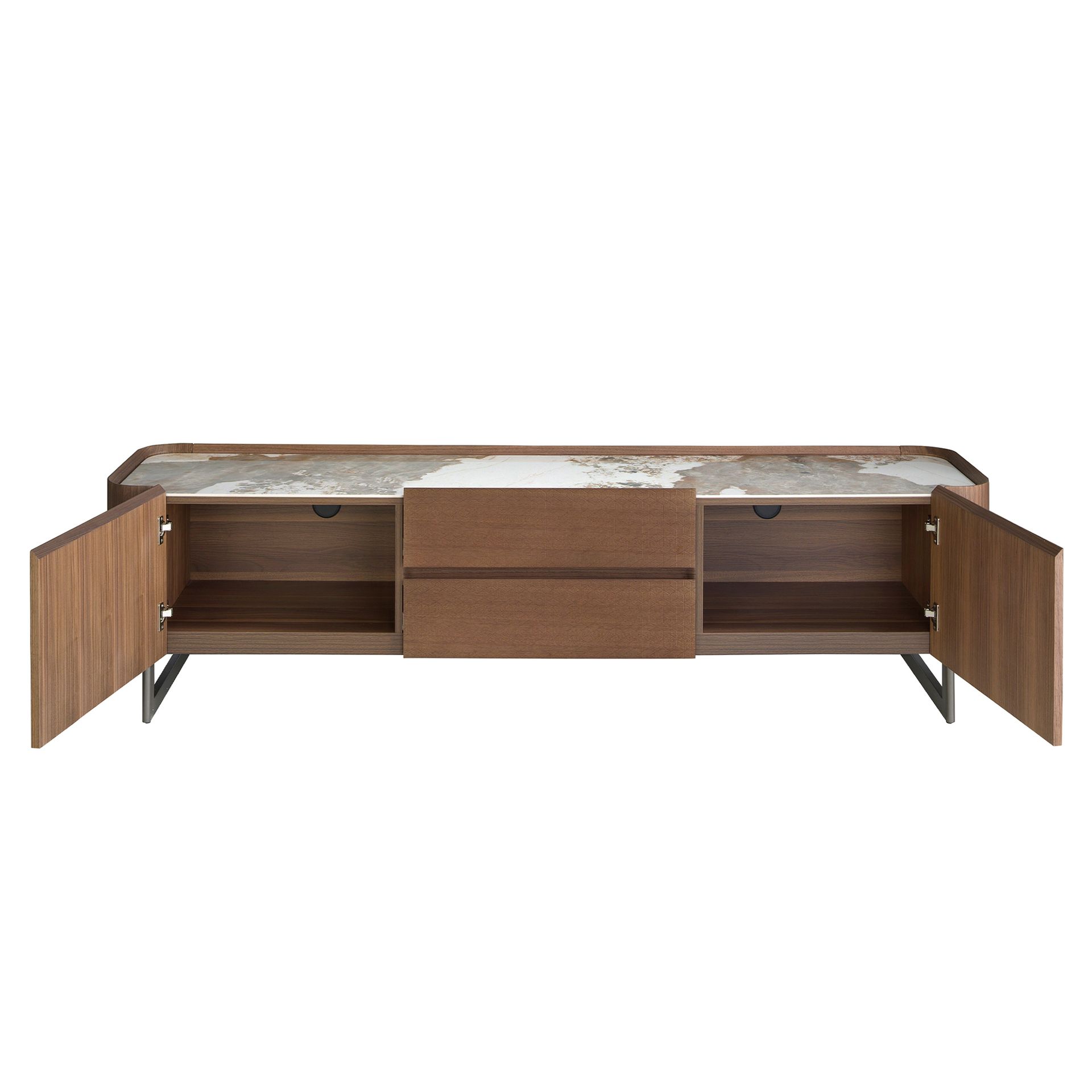 Тумба под ТВ 3250/437-F из ореха со столешницей из керамики Angel Cerda