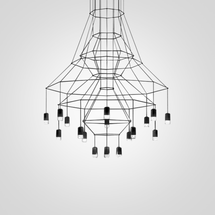 Люстра Via Wireflow Chandelier polyhedral 0315 Suspension lamp by ImperiumLoft