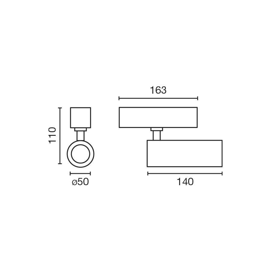 Трековый светильник Neso Hole 10w 3000K 18 гр. Faro