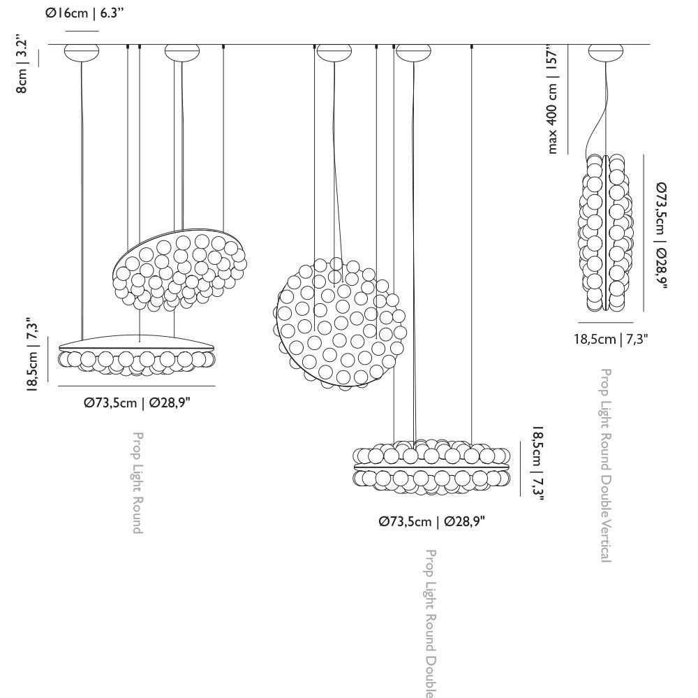 Люстра Prop Light Round Double by ImperiumLoft