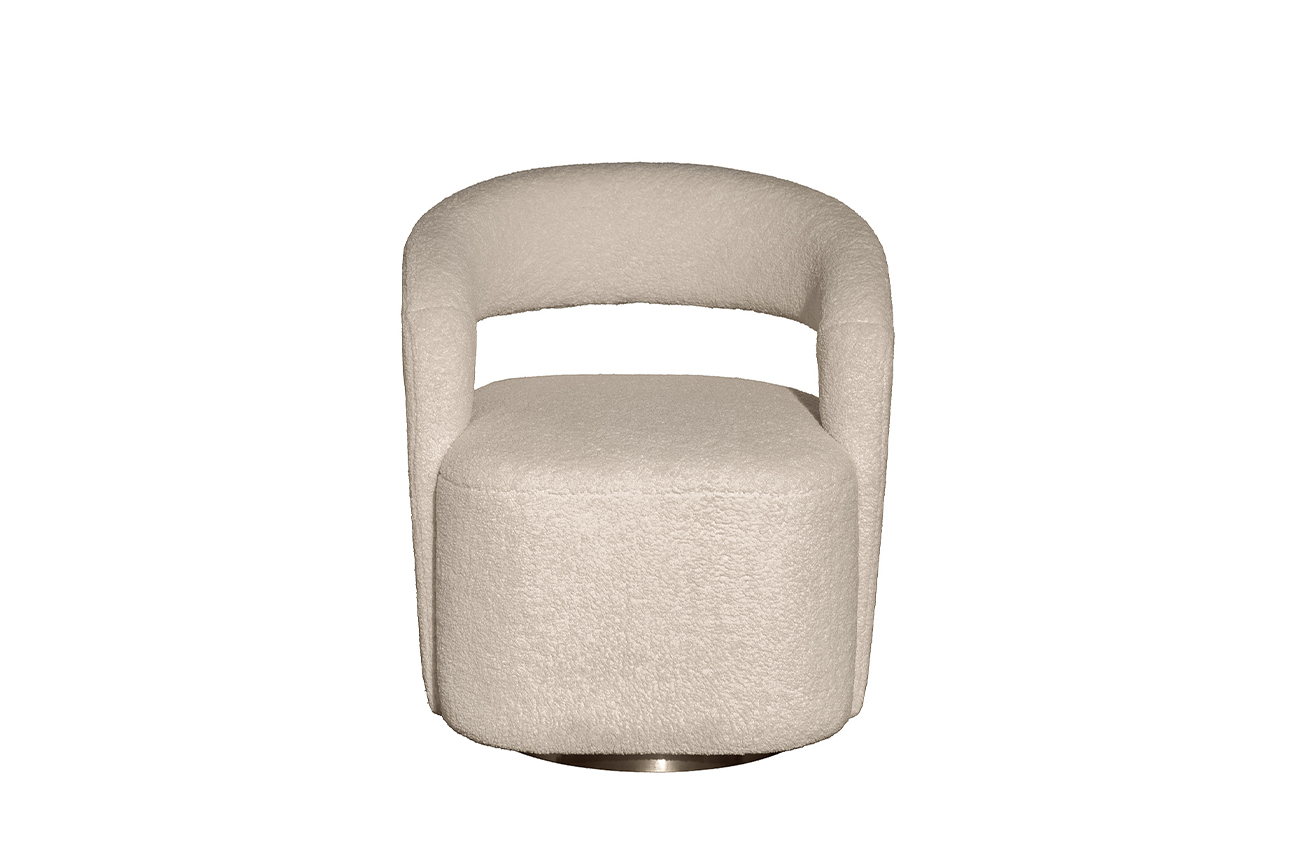 Кресло поворотное Teddy белое 65*70*75 Garda Decor 76AR-73960