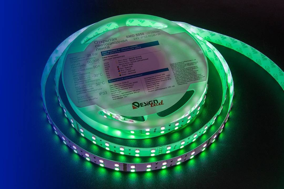 Лента светодиодная DesignLed DSG5120-24-RGB+W-33