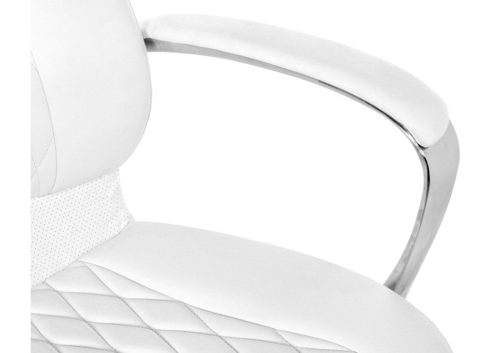 Компьютерное кресло Woodville Damian white / satin chrome 15429