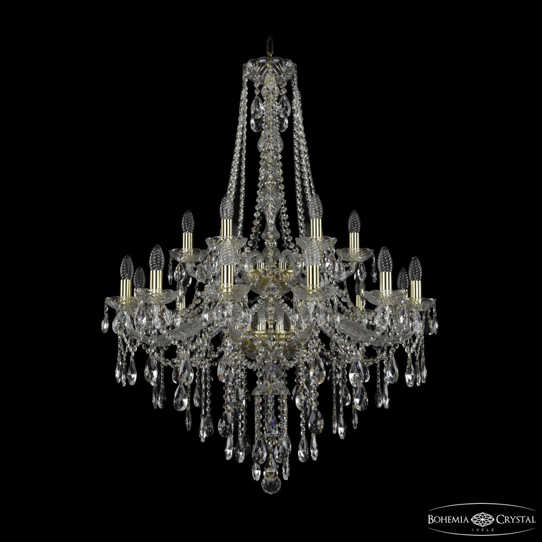 Люстра хрустальная 1415/12+6/300/h-112/2d G