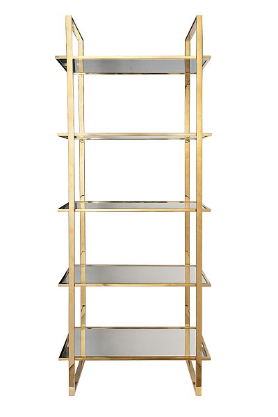Стеллаж прозрачное стекло/золото Garda Decor 47ED-00401