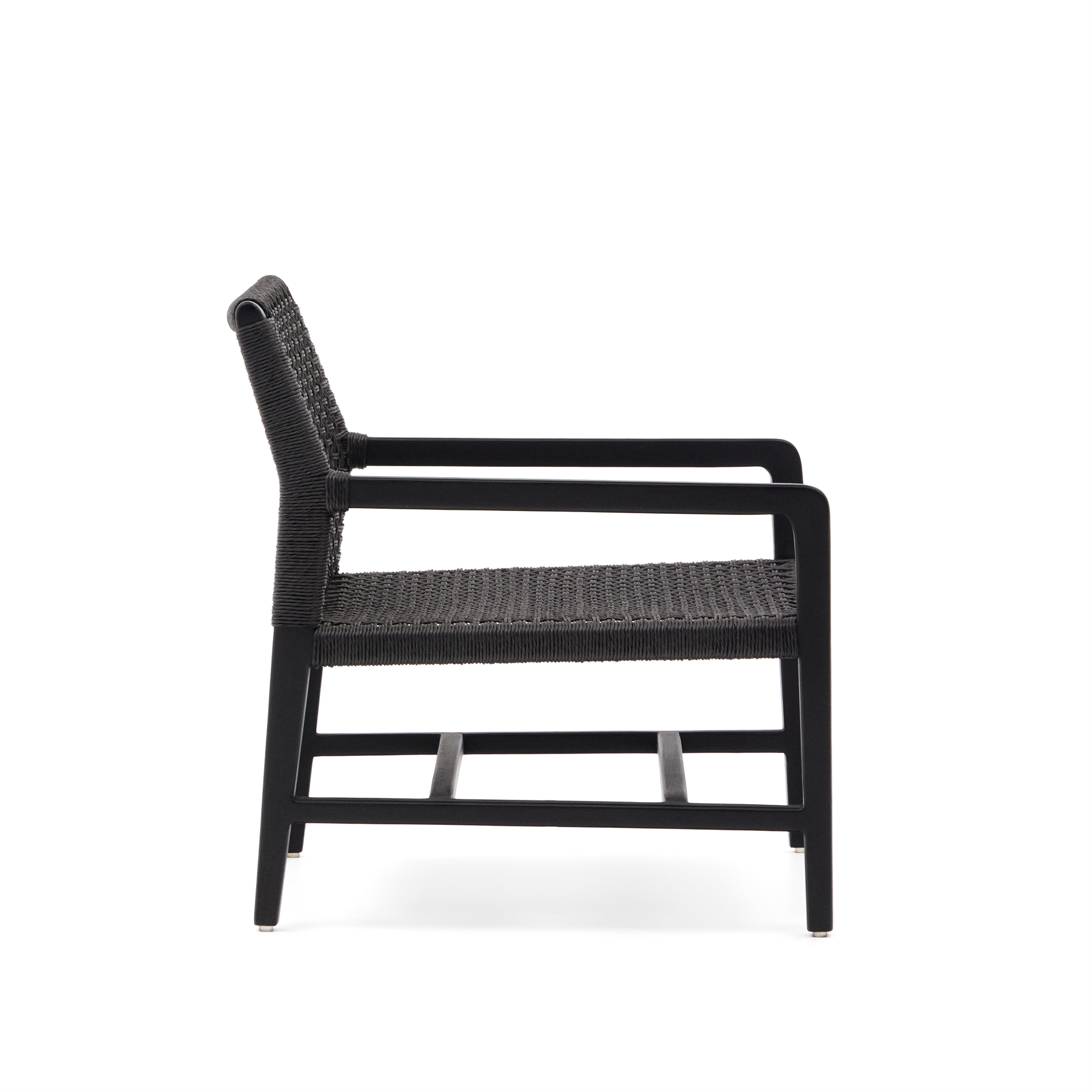 Sabolla Кресло из массива тикового дерева черного цвета La Forma (ex Julia Grup)