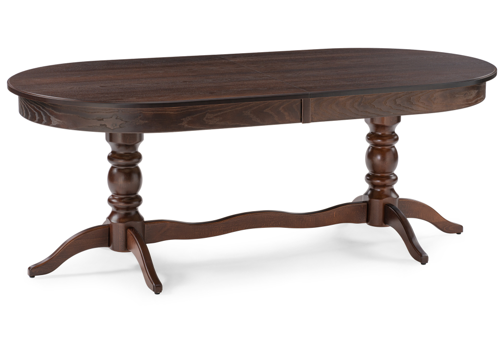 Стол деревянный Woodville Дейвер 200(260)х100 орех темный 483913