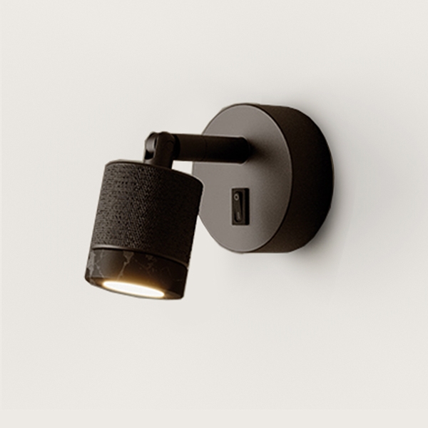 Бра Tea A1337 черный металл/черный мрамор Aromas del Campo