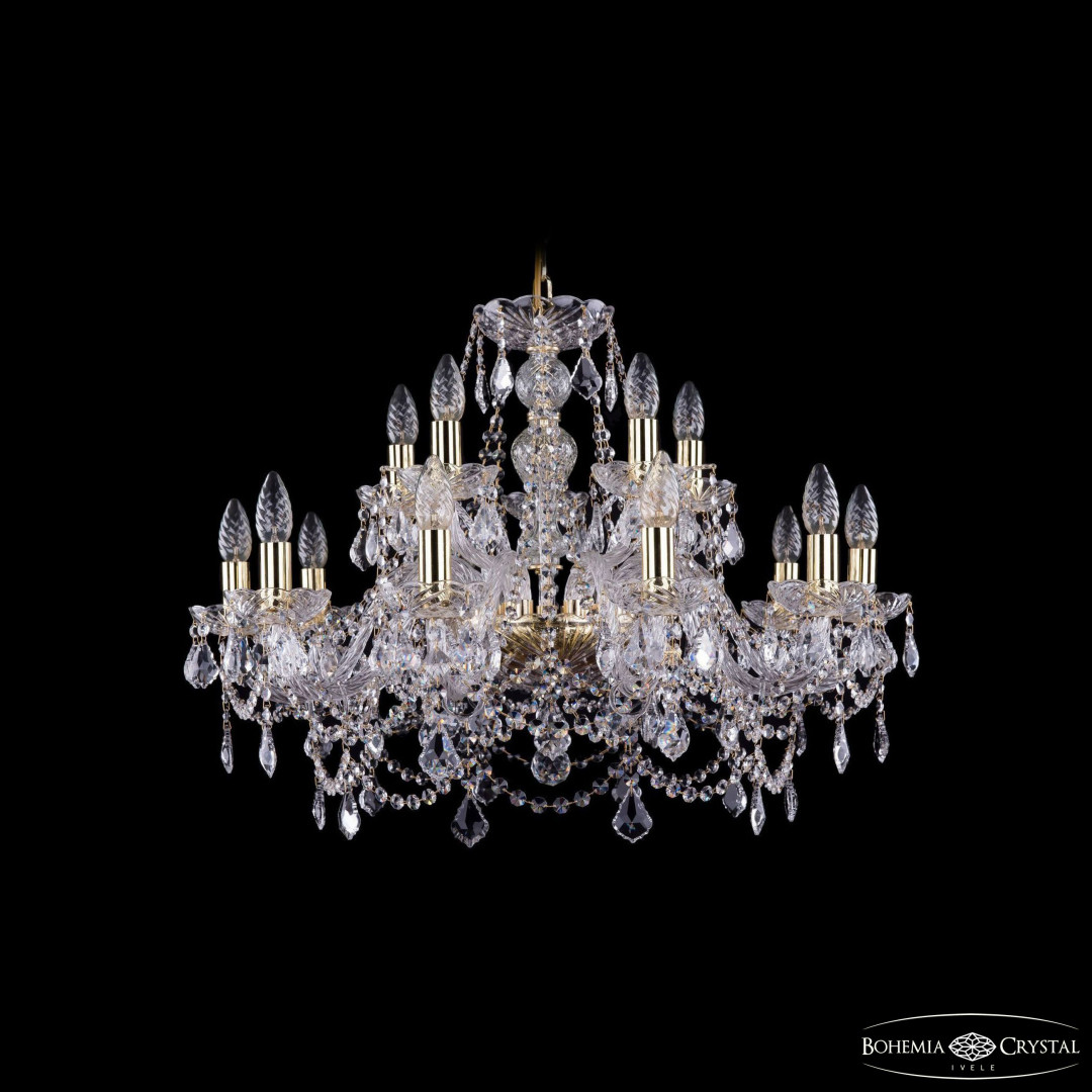 Люстра хрустальная 1411/10+5/240 G Leafs