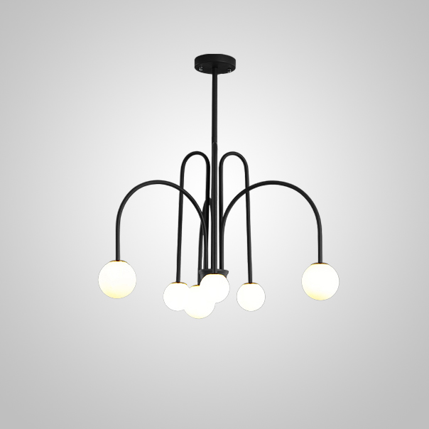 Потолочная люстра DAY L6 D75 Black by ImperiumLoft