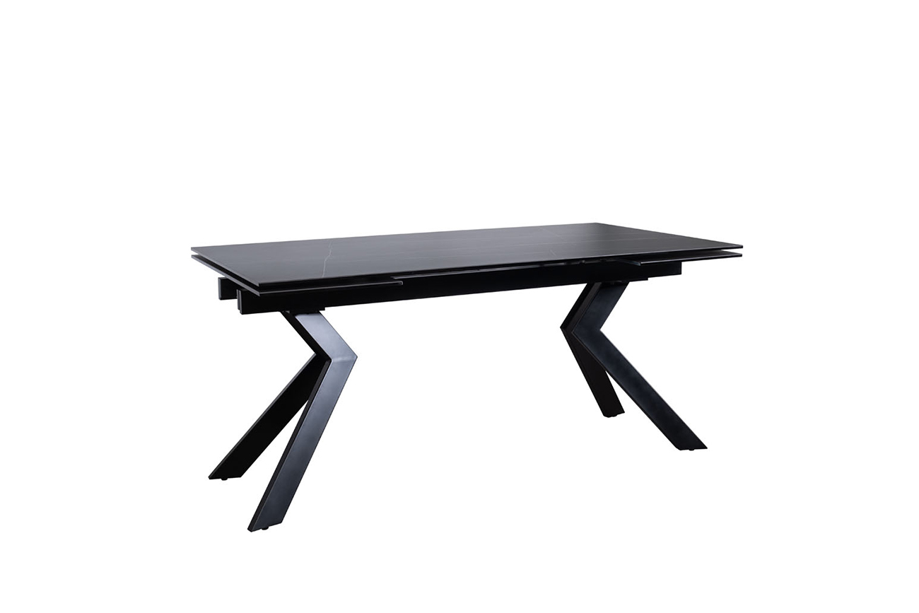 Стол обеденный раскладной керамический черный Garda Decor 83MC-STOL-1756 BL