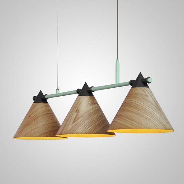 Подвесной реечный светильник CONE 4 Brown by ImperiumLoft
