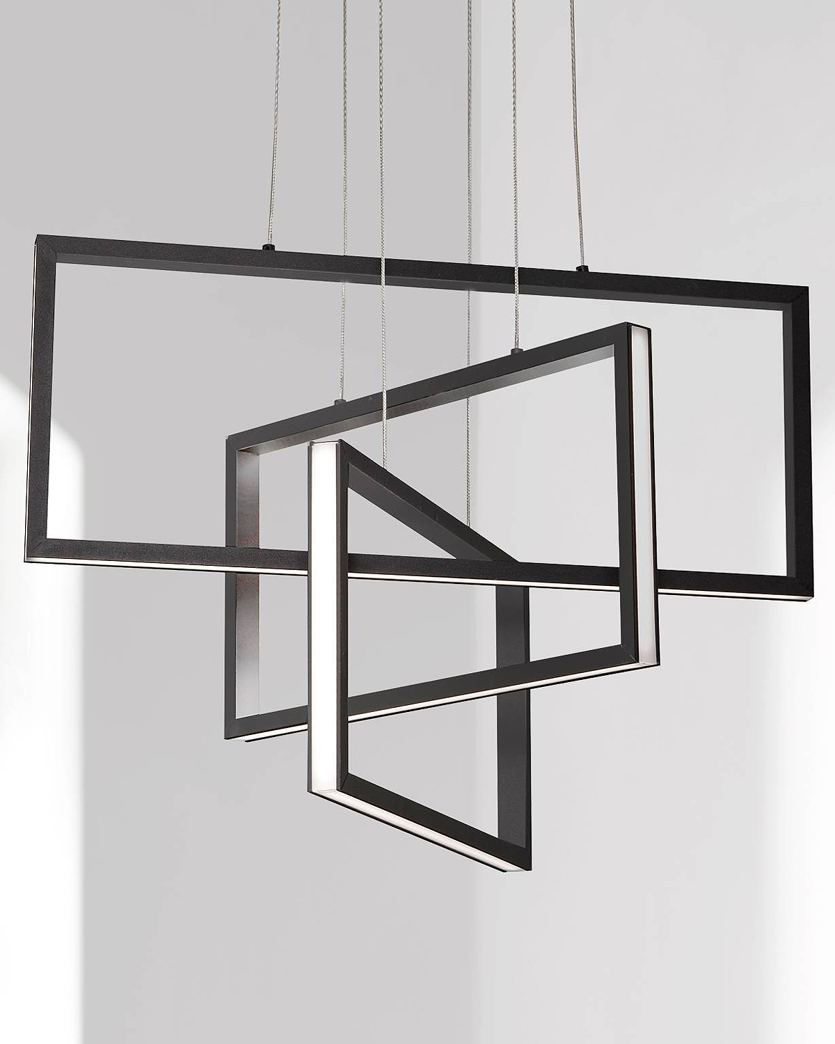 Прямоугольная чёрная люстра Ульрих Louvre Home LHLCH180723XNP