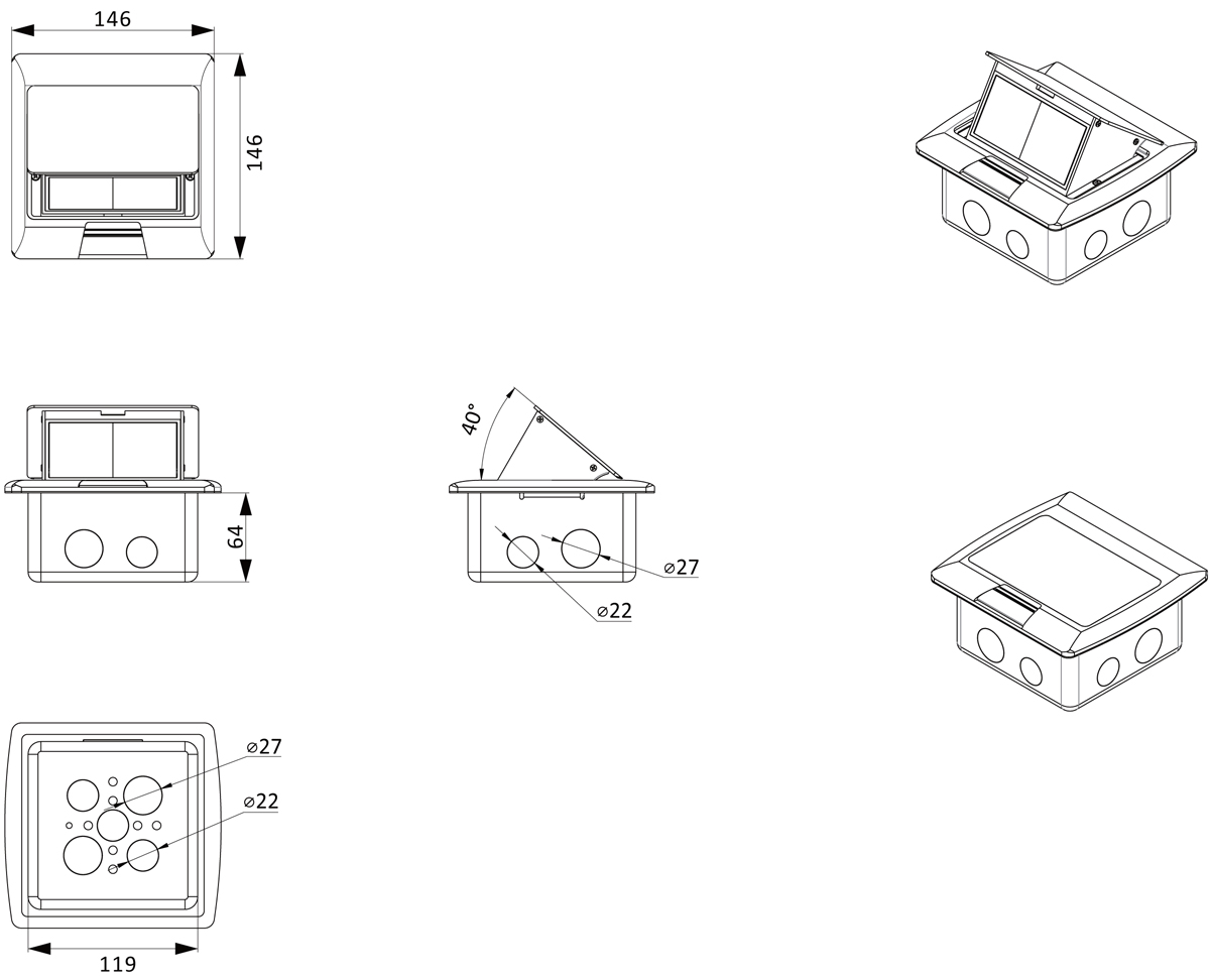 Выдвижной блок наодуля Donolux DPB4AN