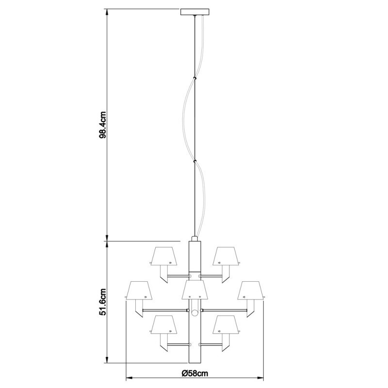 Подвесная люстра Divinare 1680/02 LM-12