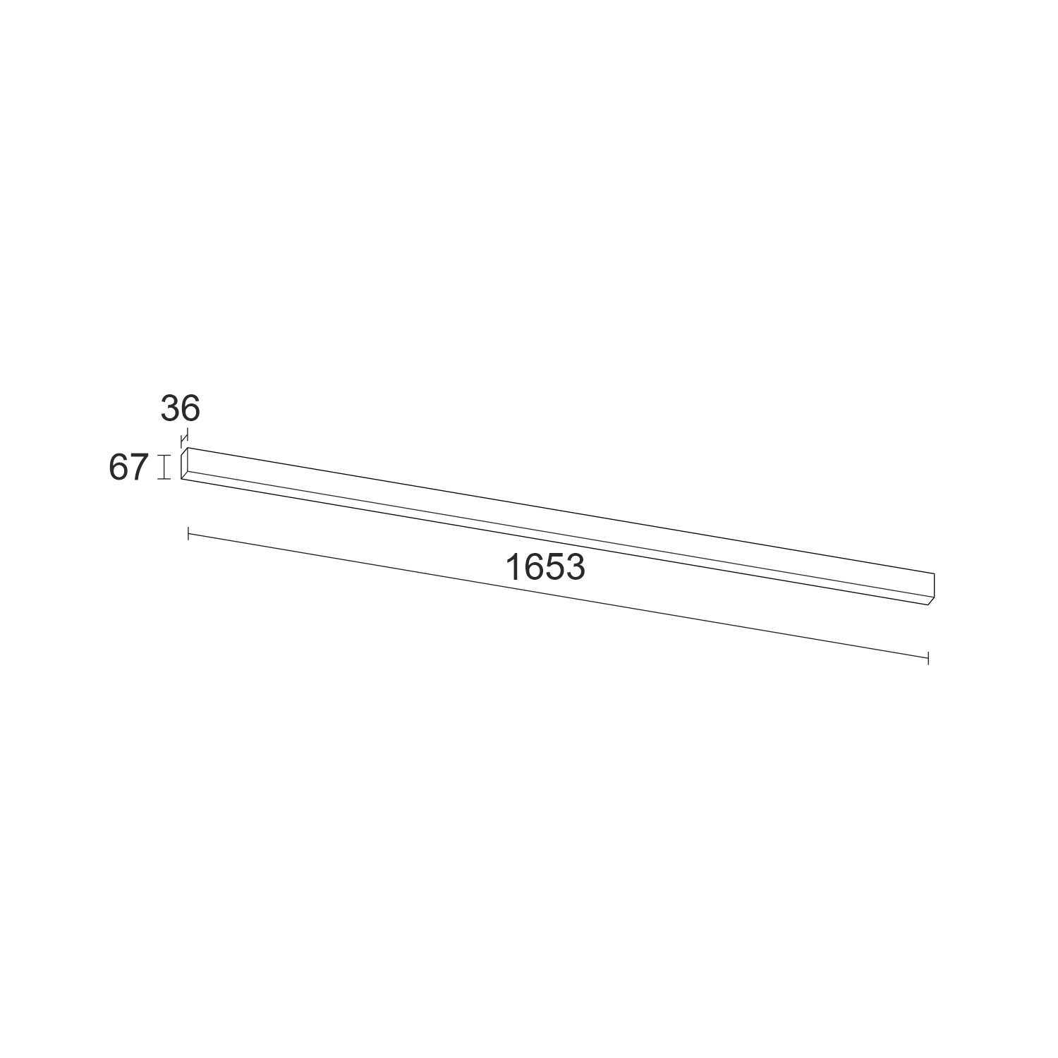 Накладной светодиодный светильник Ledron LINE GULAR 1653 White 4000K
