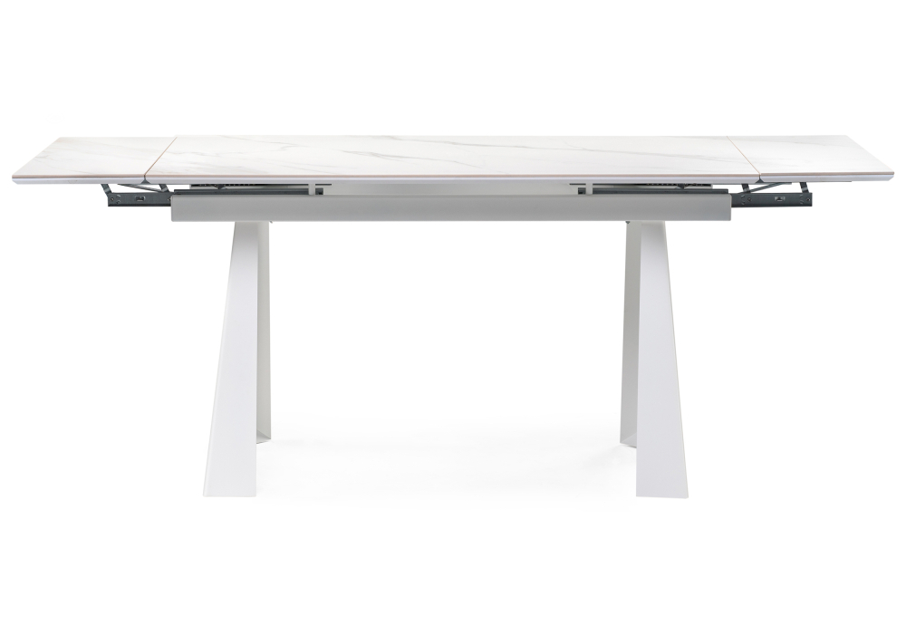 Стол Woodville Бэйнбрук 140(200)х80х76 белый мрамор / белый 530826