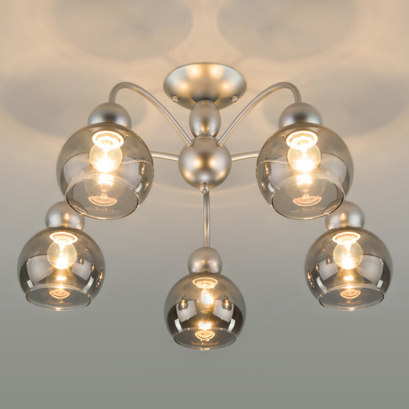 Люстра на штанге Eurosvet 30148/5 серебро