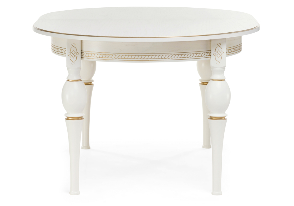 Стол деревянный Woodville Авилла молочный / золото 483902