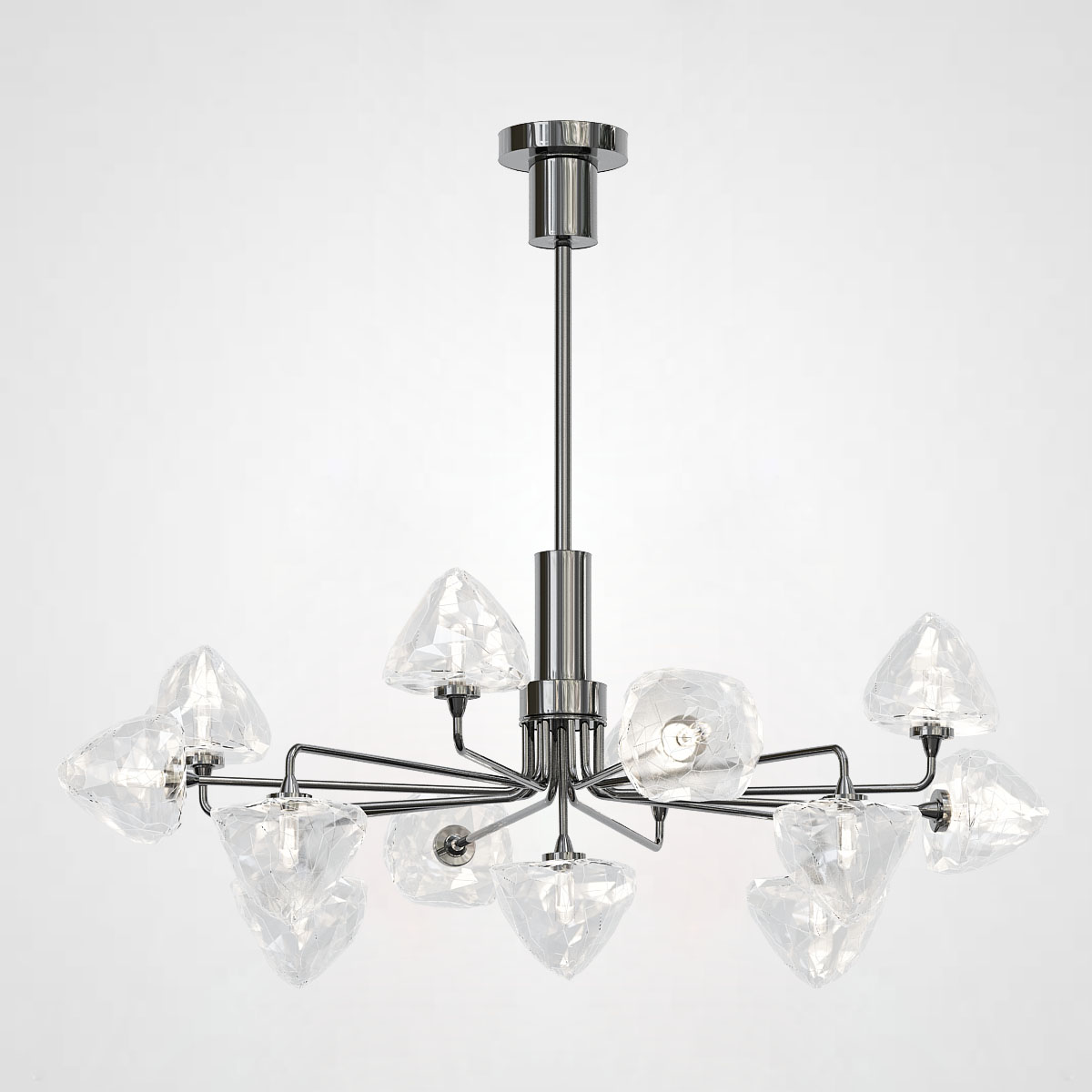 Люстра на штанге ICE 13 lamps Black by ImperiumLoft