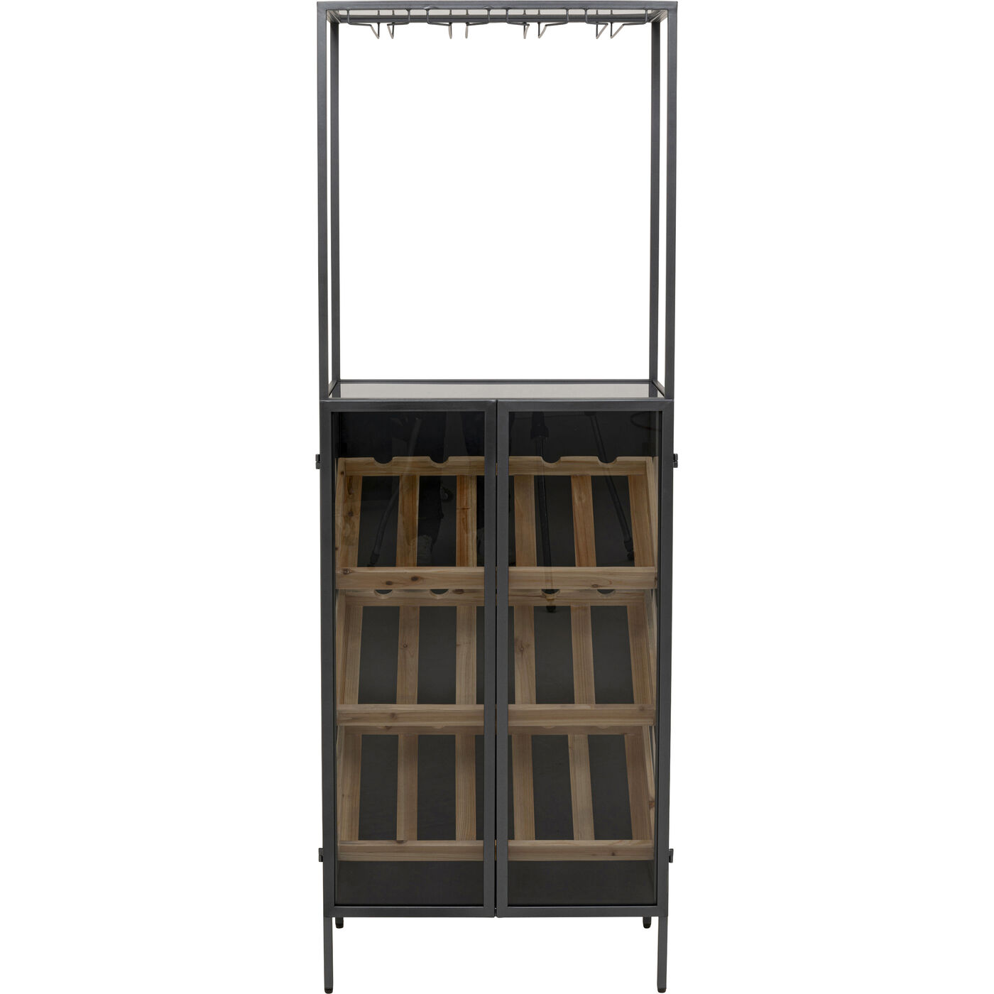 Винная полка Lisboa Bar Black 60x170cm KARE 70149