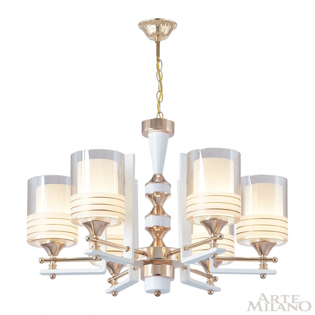 Люстра подвесная с плафонами 306087/6 Wh/Gd Arte Milano