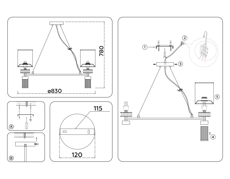 Подвесная люстра Ambrella Light LH71293