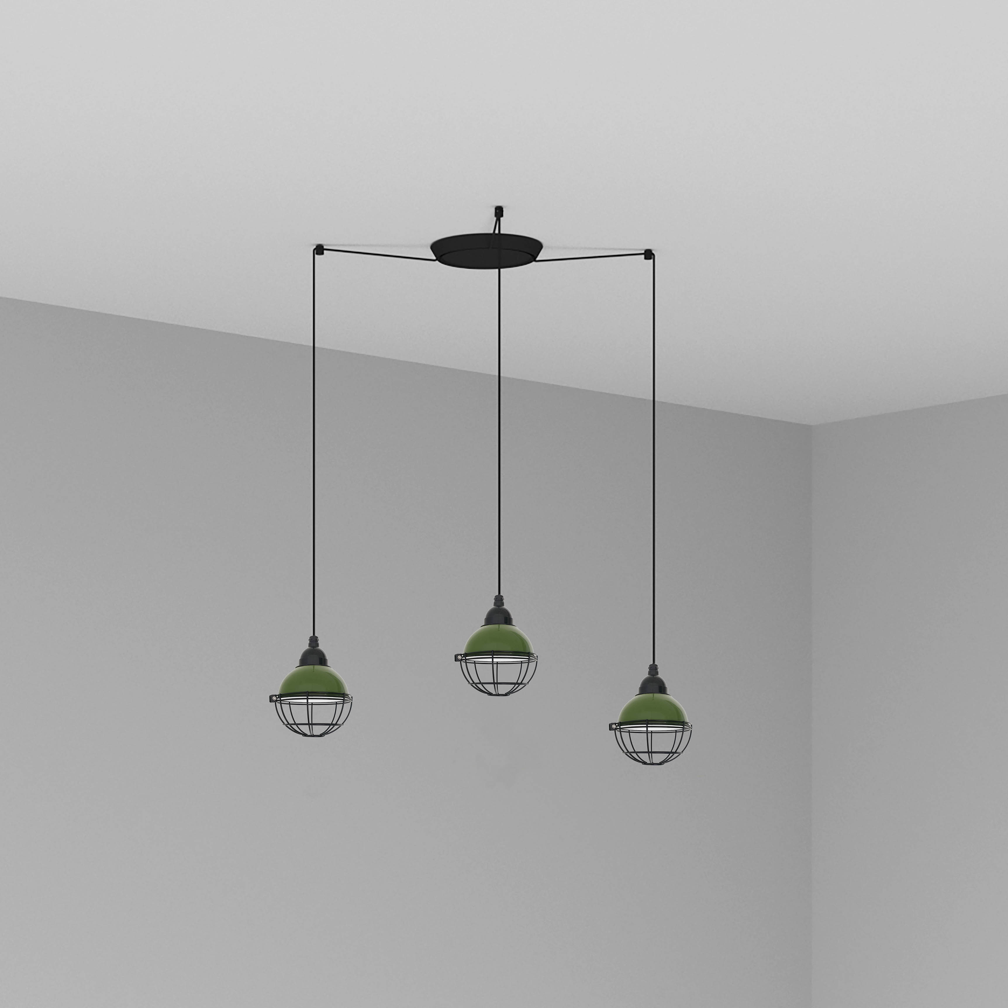 Люстра Claire 3L зеленая Faro