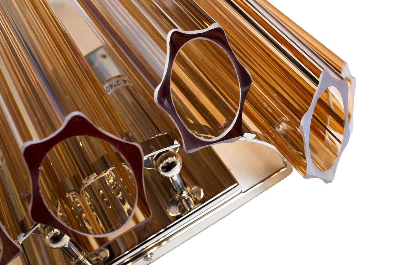 Бра из янтарного стекла Garda Decor 20MB3451-2AMBER