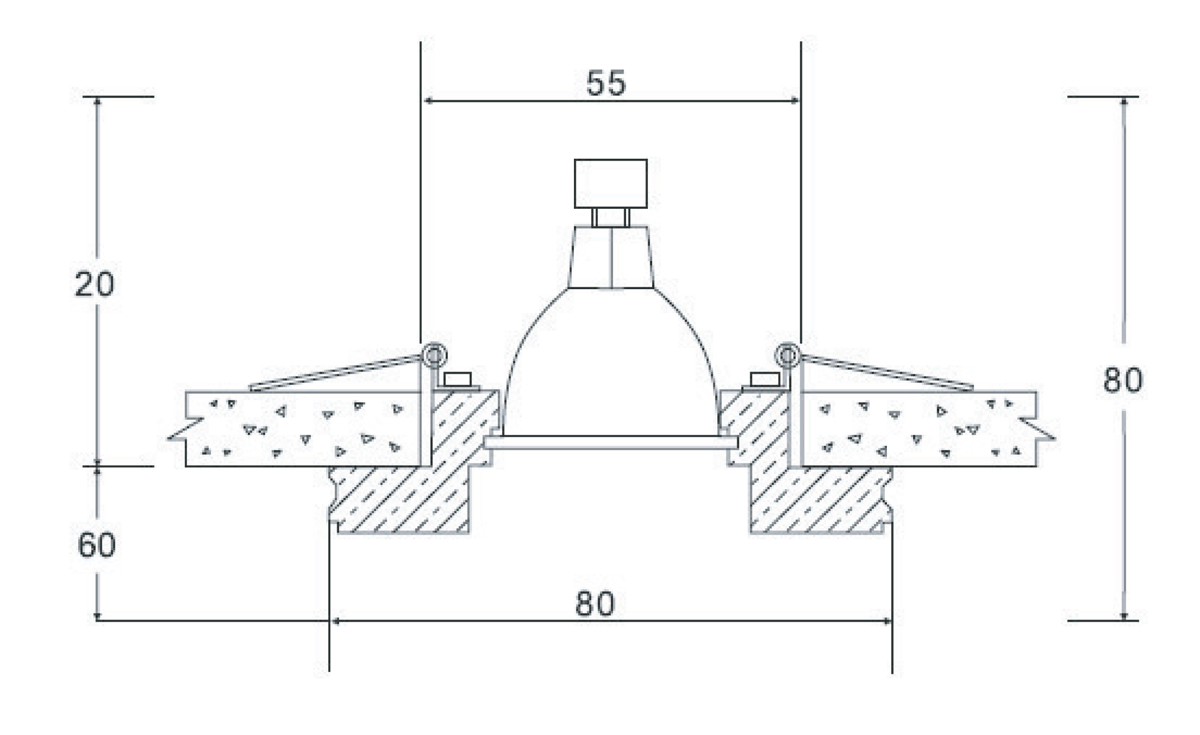 Встраиваемый светильник Donolux DL071CH/Crystal