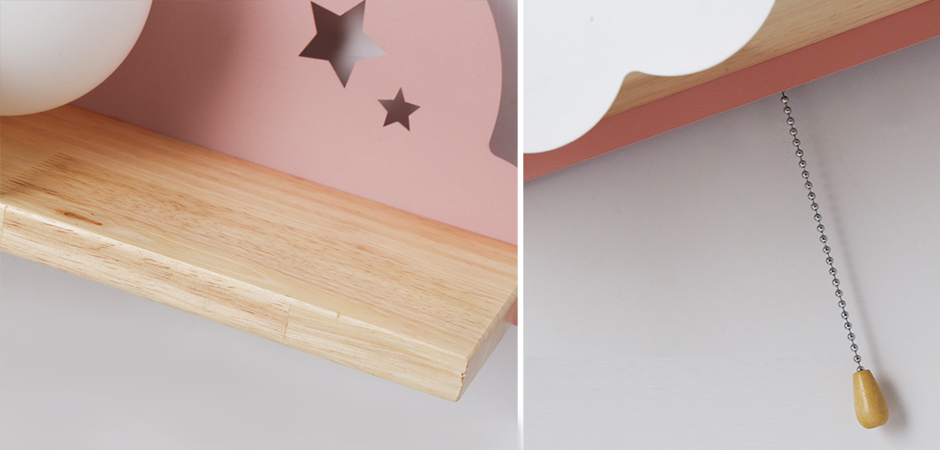 Бра с полкой Серое Облако Wall Lamp Gray Cloud by ImperiumLoft