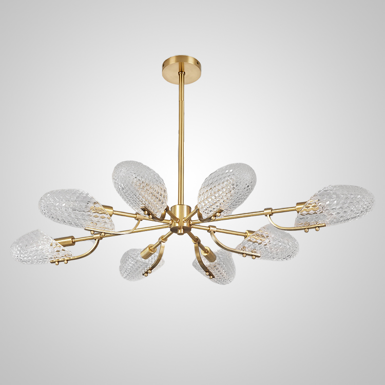 Потолочная люстра LORAINE L6 Brass Black by ImperiumLoft