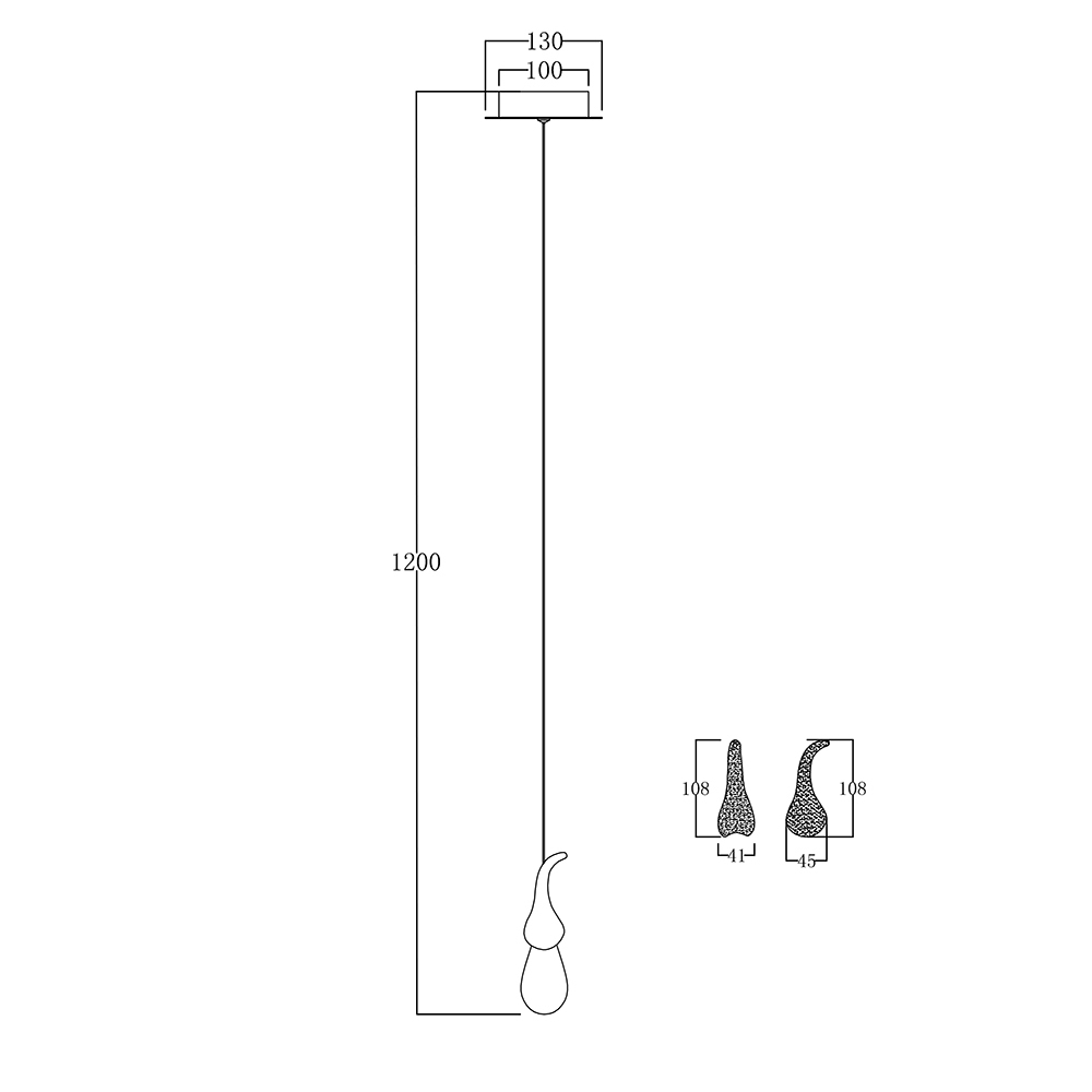 Подвесной светильник Delight Collection OMG07287-1 C1 gold