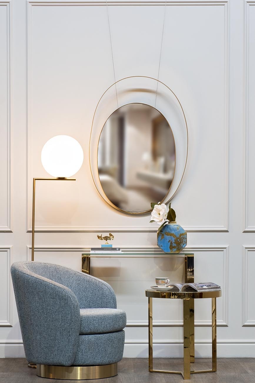 Консоль прозрачное стекло/золото Garda Decor 47ED-CST008/80GOLD