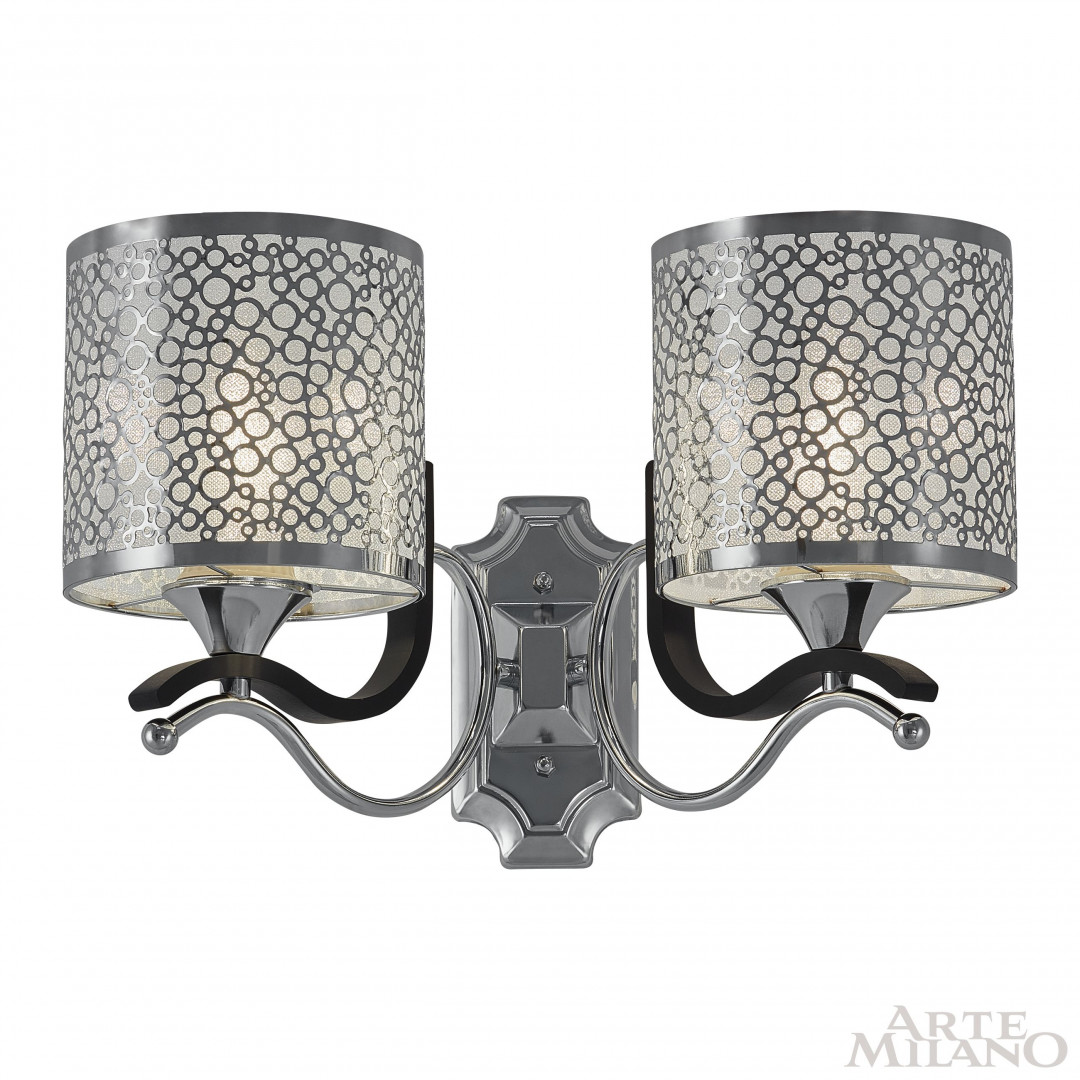 Бра с плафонами 306787/2W Bk/Ni Arte Milano