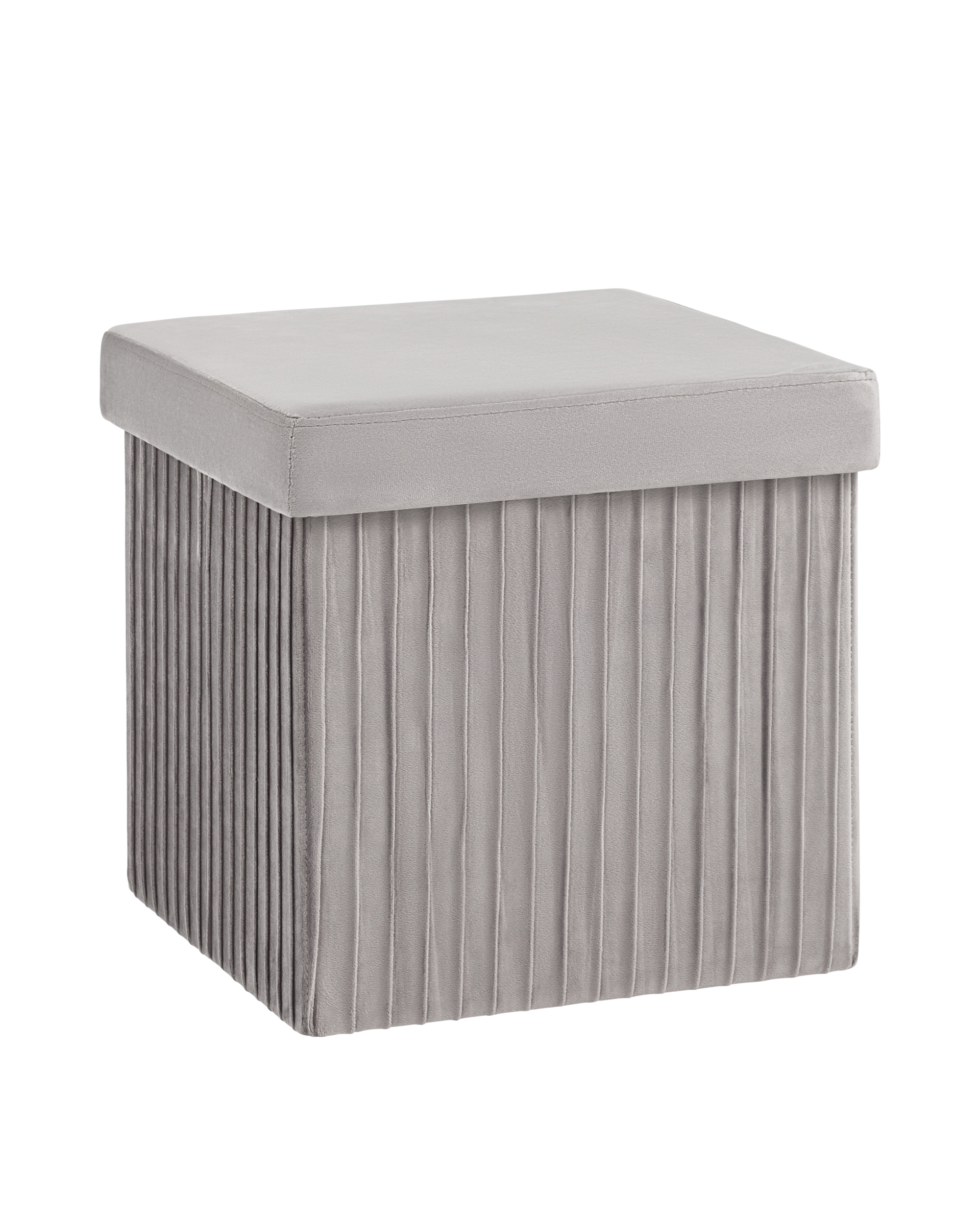 Пуф складной с ящиком Store Square серый Stool Group
