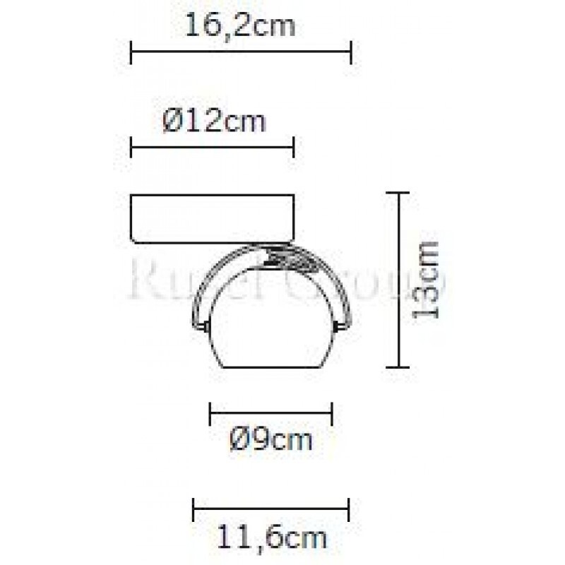 Настенно-потолочный светильник Fabbian Beluga Steel D57 G15 15