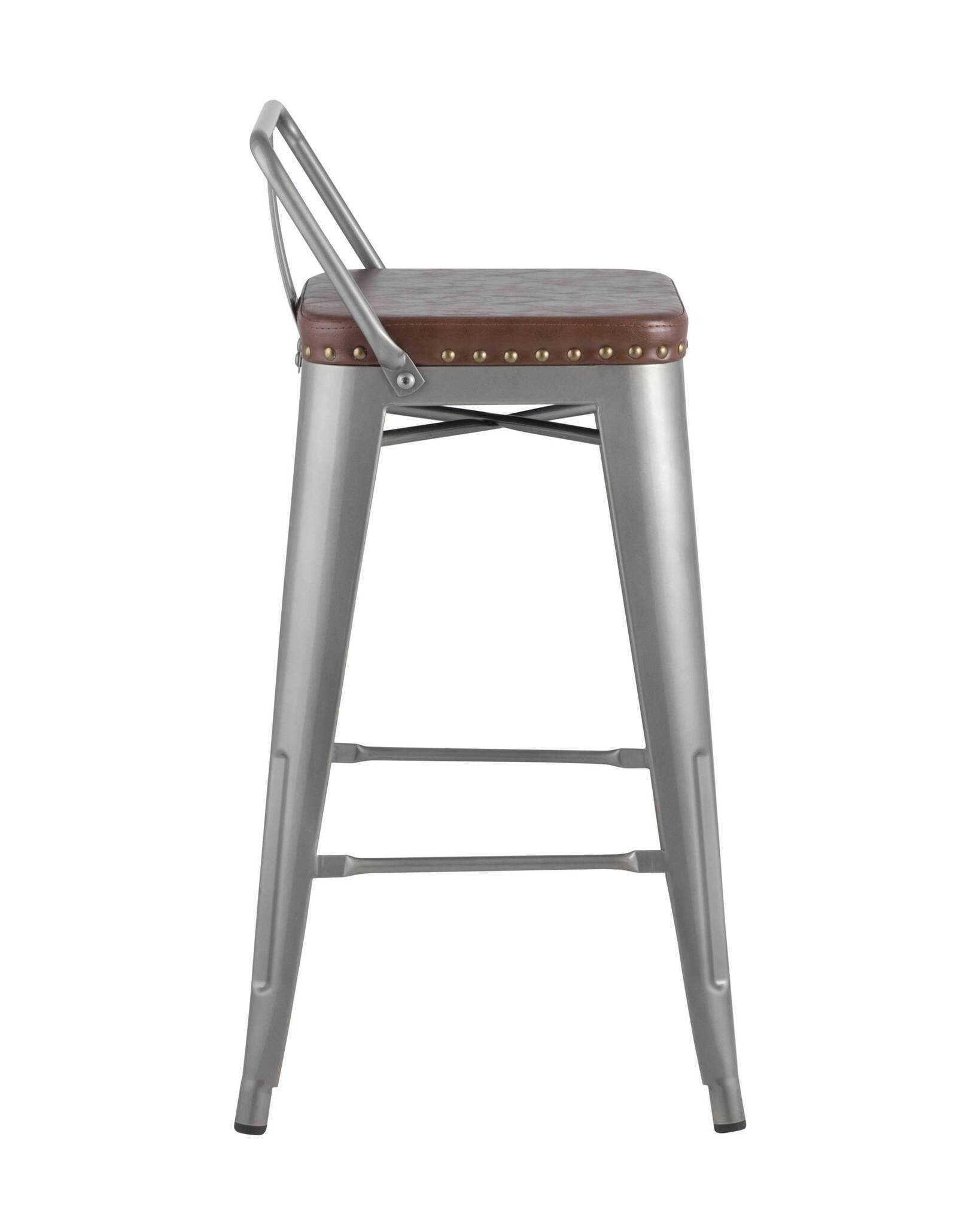 Стул полубарный TOLIX SOFT серебристый Stool Group