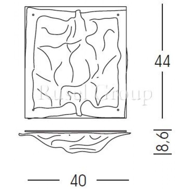 Настенно-потолочный светильник Linea Light ICEBERG 90214